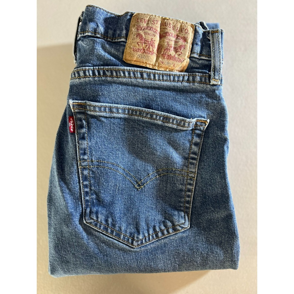 Levis 514 Mens Straight Leg Blue Denim Jeans Tag 30x30 Fits 28x28 Medium Wash